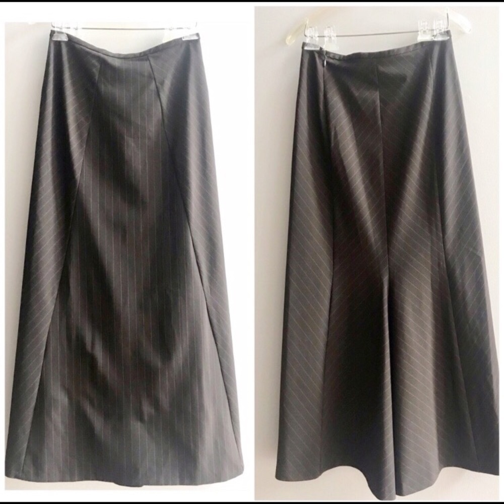 Anthropologie Vintage Striped Flare Maxi Skirt